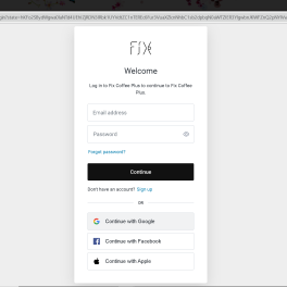 A screenshot showing a login screen powered by Customer Identity Plus