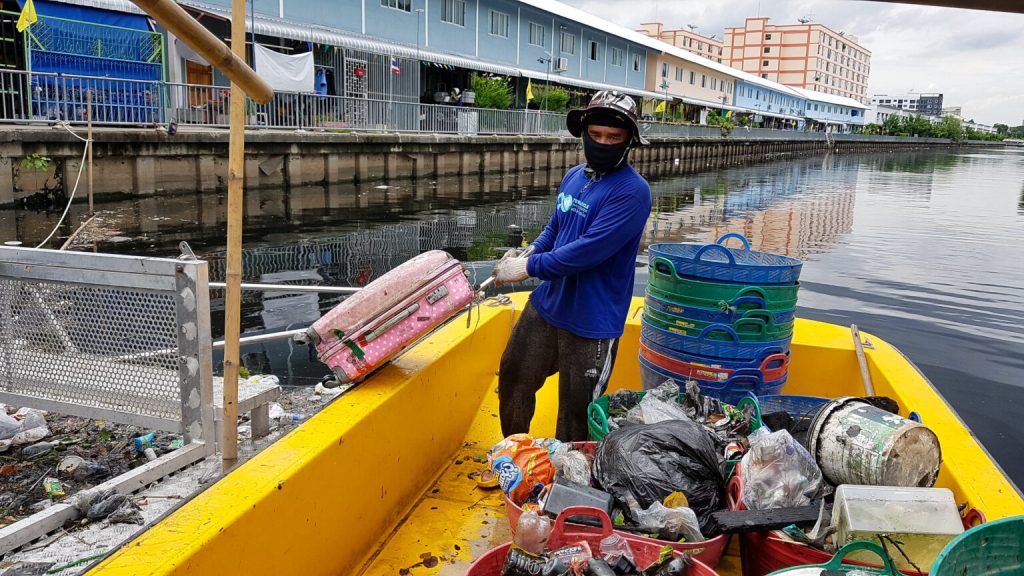 Collecting Trash By Boat Terracycle