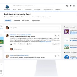 Screenshot of the feed in the new Trailblazer Community