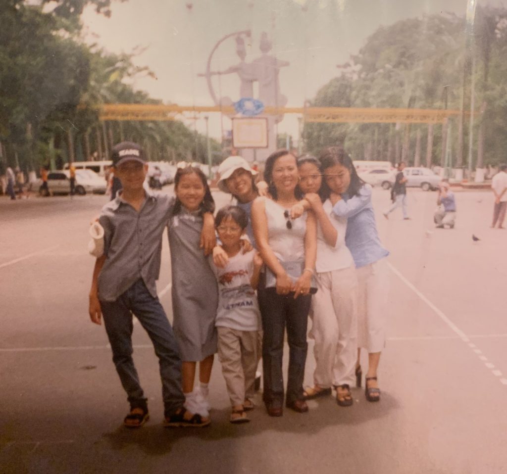Tony Nguyen in Vietnam with family