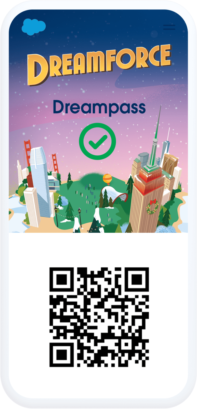 An image of a Dreampass entry credential