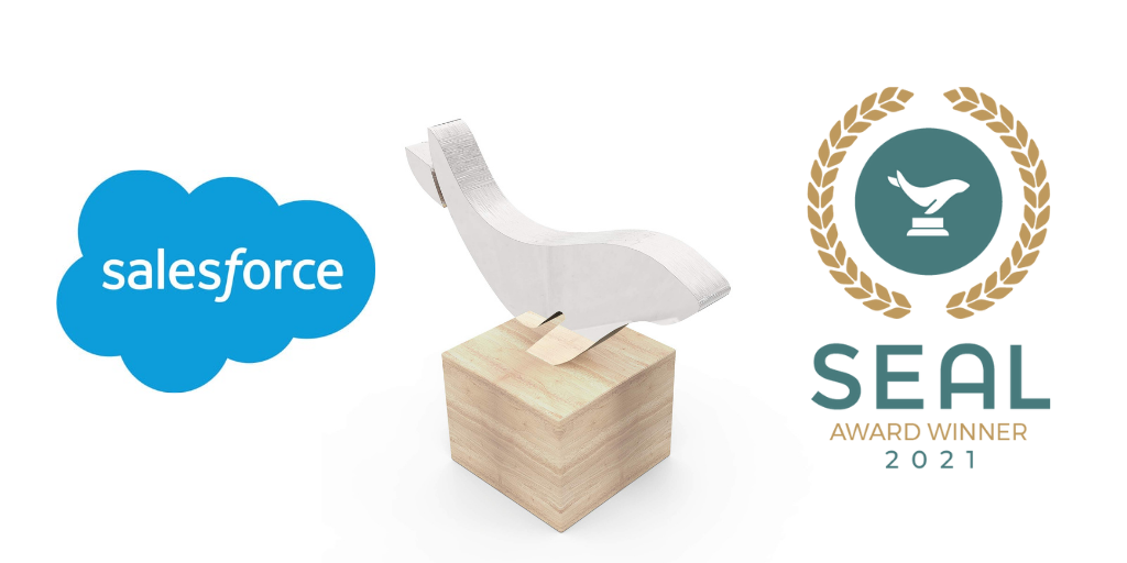 Salesforce logo with Seal Awards logo