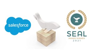 Salesforce logo and Seal Awards logo