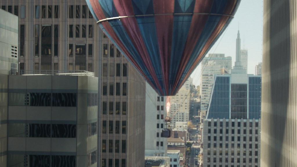 Still of hot air balloon in New Frontier ad campaign
