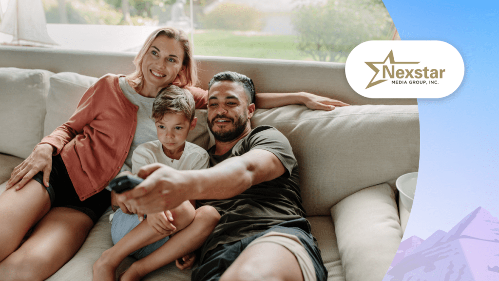 Family watching television