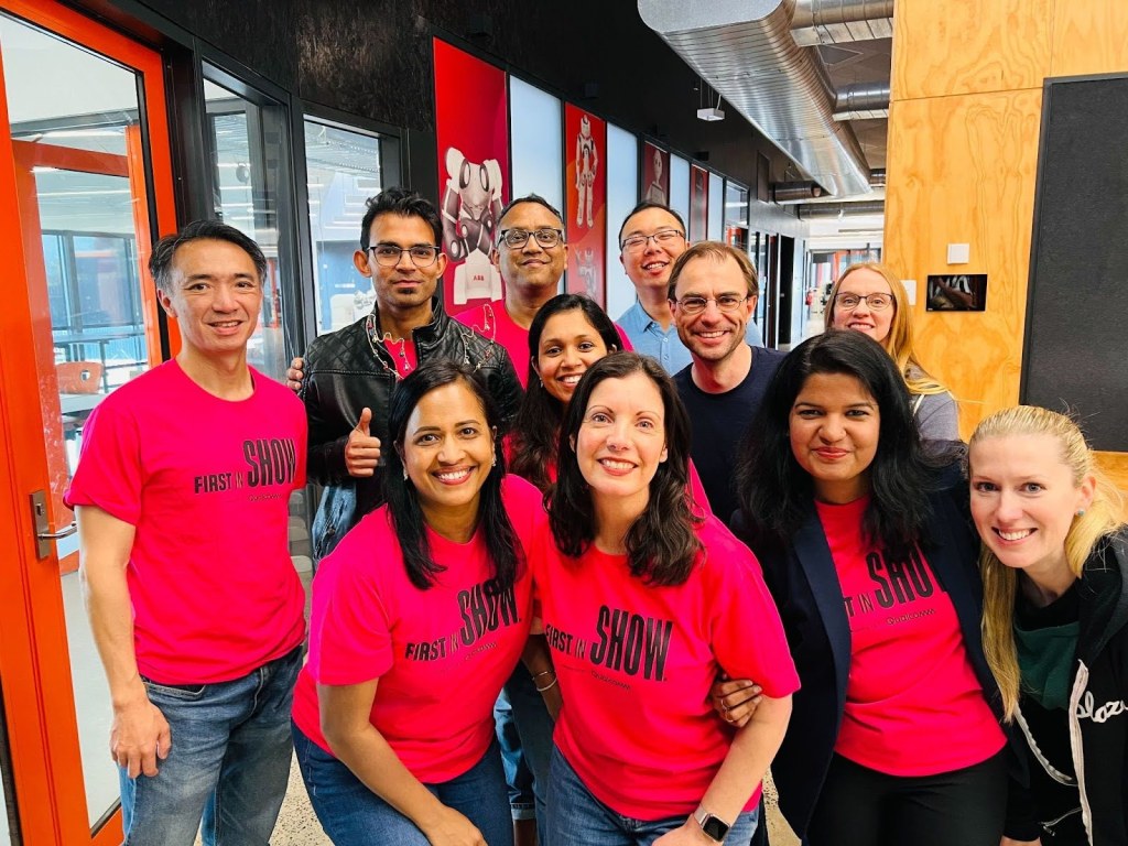 Davies and Salesforce Melbourne employees volunteer at a recent Schools Plus competition.