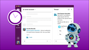 View of Slack workspace with a conversation between a user and an Agentforce agent.