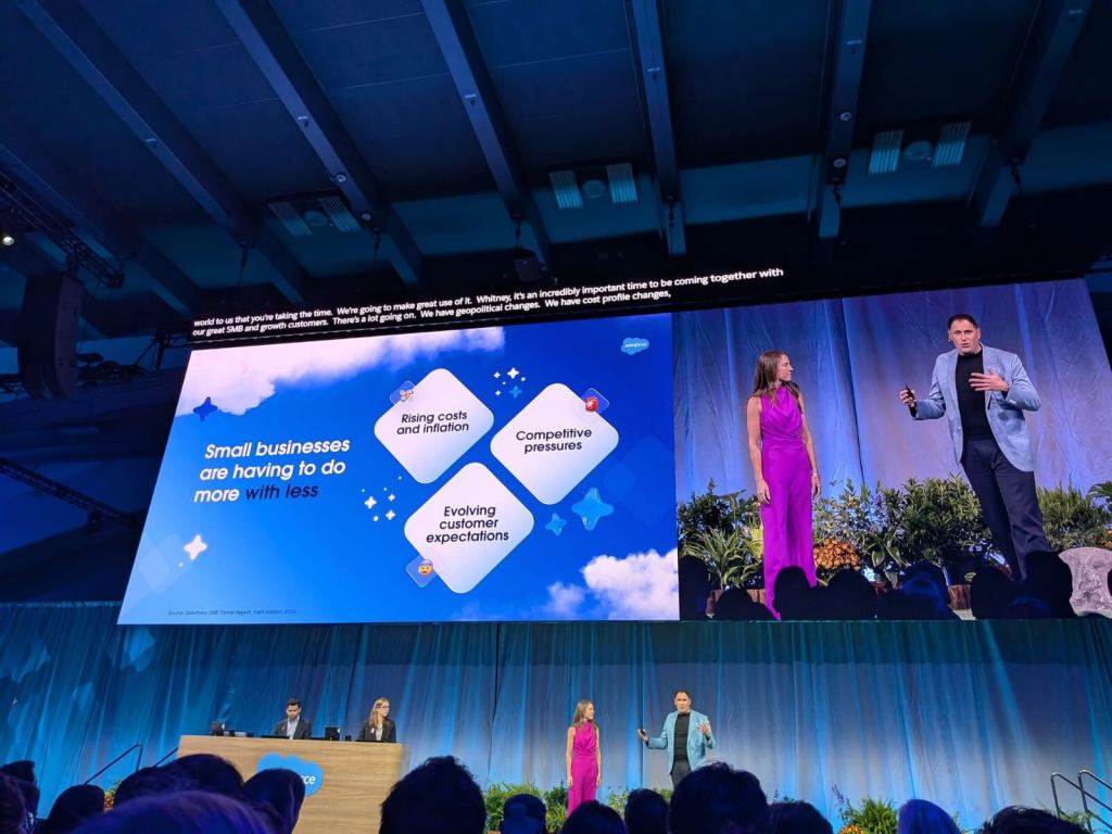 Executives at the SMB and Startup Keynote.
