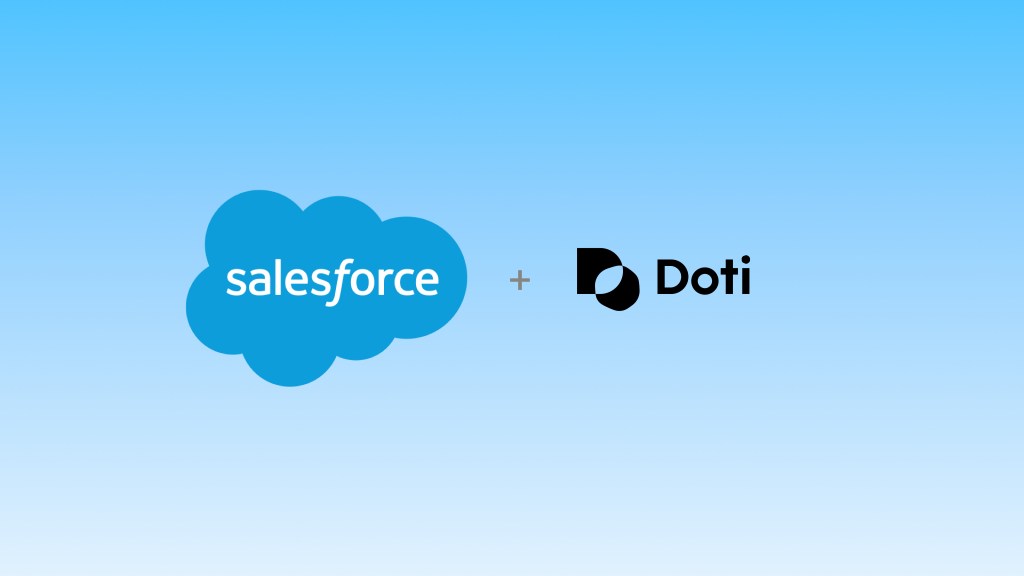 Salesforce and Doti company logos.