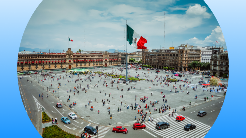 Main square in Mexico City.