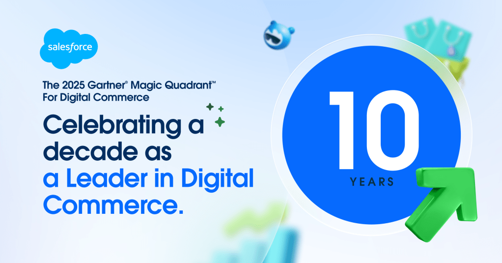 Graphic celebrating 10 years as a leader in Digital Commerce.