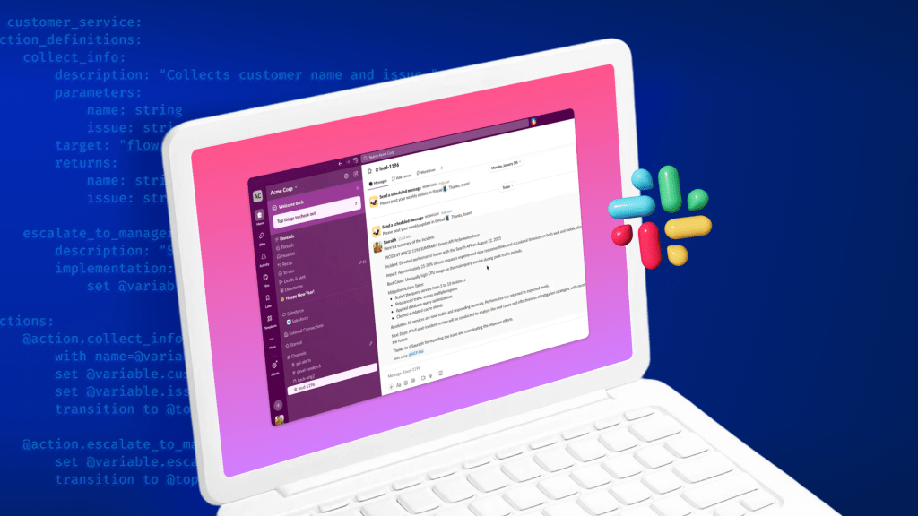 Laptop Showing Trusted Business Context and AI Actions on Claude