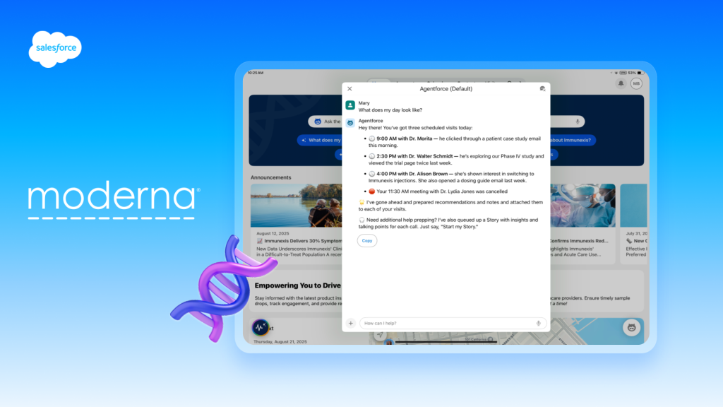 Salesforce Agentforce Life Sciences to Unify Moderna’s Global Commercial Operations