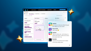 View of Slack and Slackbot.