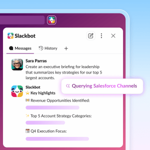 Screenshot of a conversation with Slackbot