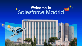 Illustration of the new Salesforce Madrid headquarters.