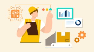 Illustratie van fabrieksproces in de maakindustrie