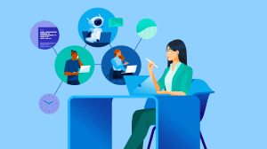 AI-geletterde CEO die met AI bezig is