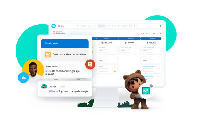 Probeer Salesforce 30 dagen gratis; verhoog je leadconversie en sluit meer deals