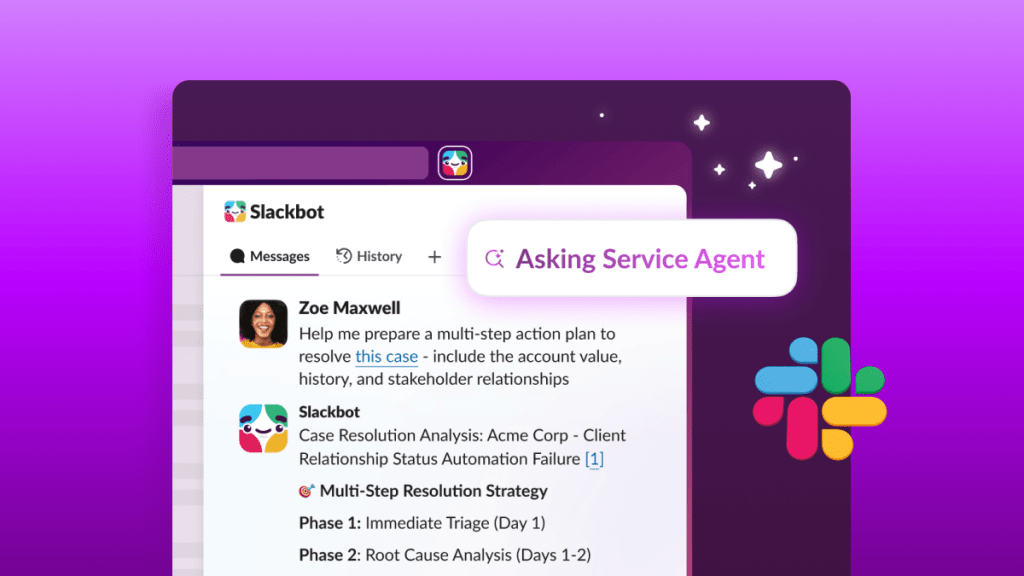View of Slackbot answering a request in Slack.