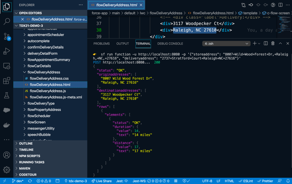 A screenshot of the unified Salesforce command line interface